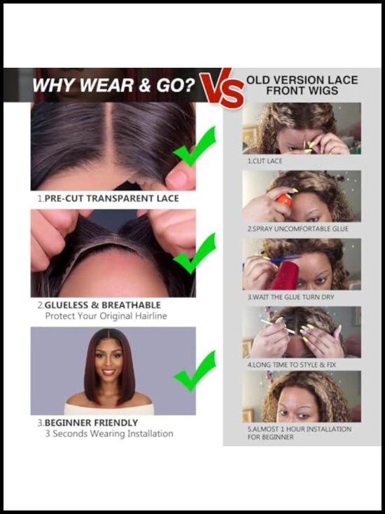Human Hair Bob Wig Lace Front 5x5 Straight Brazilian Virgin Hair Glueless